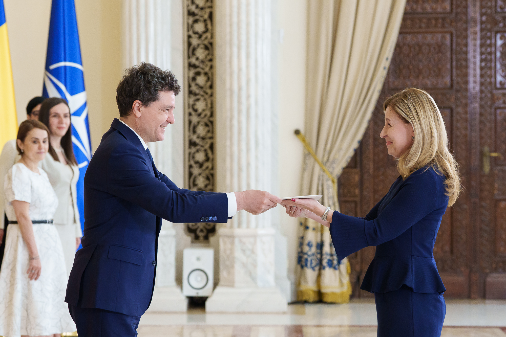Az új bukaresti nagykövet már találkozott Nicușor Dan elnökkel | Fotó: presidency.ro