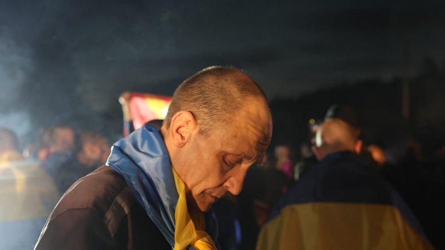 Hazatért ukrán fogoly | Fotó: Volodimir Zelenszkij Facebook oldala