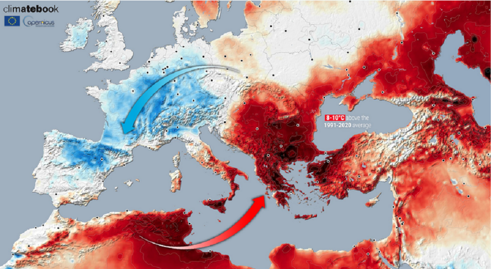 Az átlaghőmérséklettől való eltérés helyenként meghaladhatja a +8 – +10 °C-ot | Fotó: Climatebook