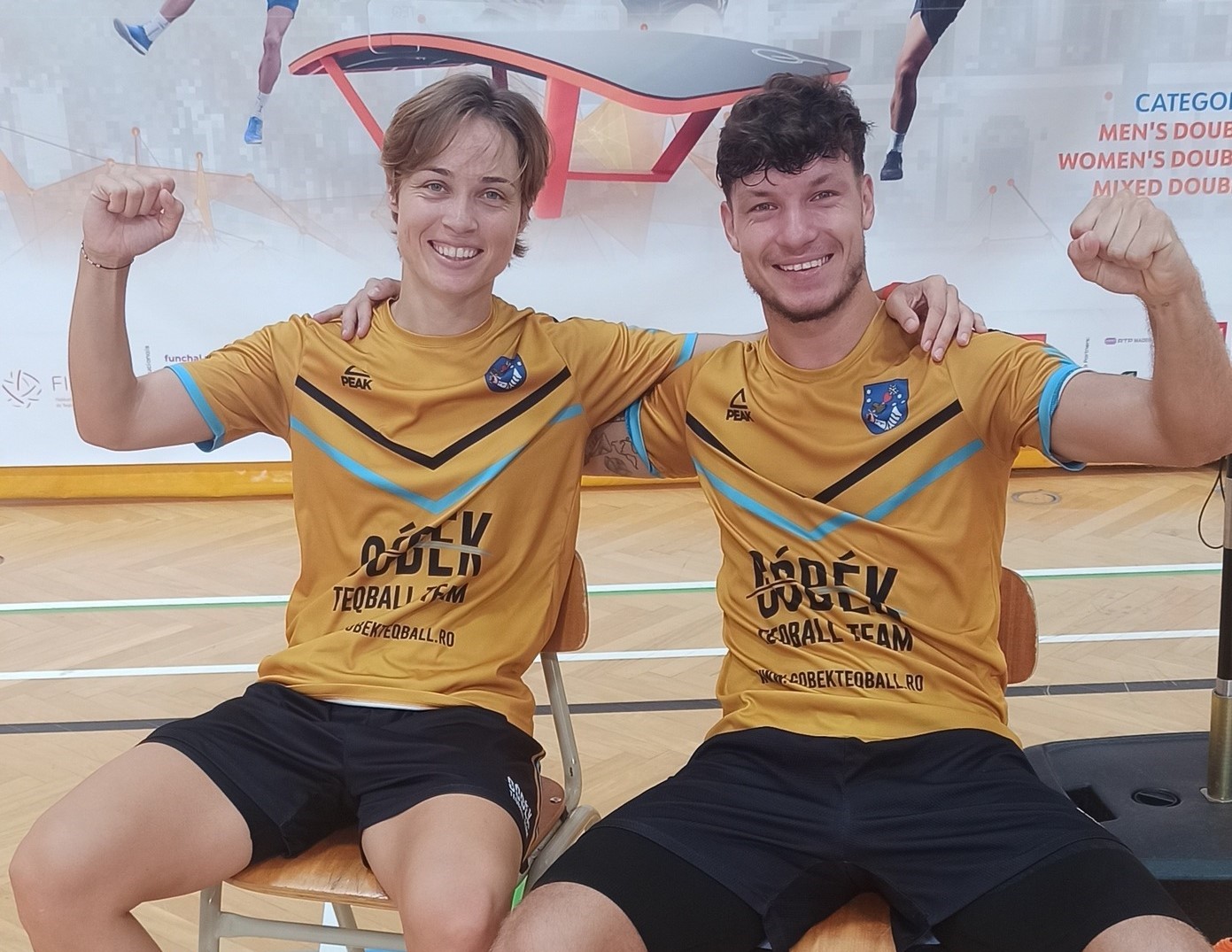 Barabási Kinga és Györgydeák Apor | Fotó: Facebook/Góbék Teqball Team