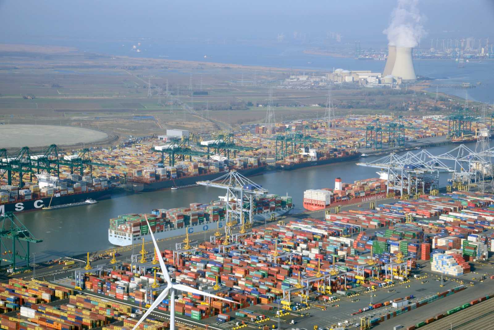 Az antwerpeni kikötő madártávlatból | Fotó: Facebook/Port Antwerp-Bruges