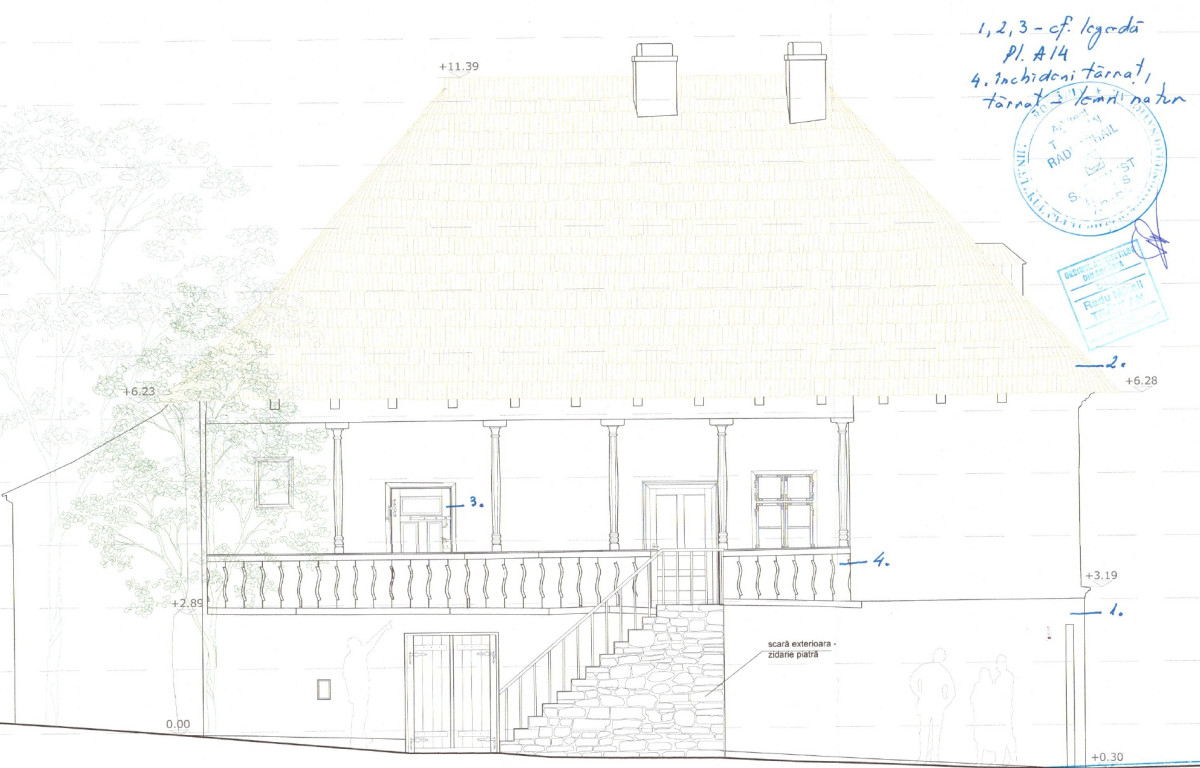 A unitárus kántorlak felújítási tervrajza 