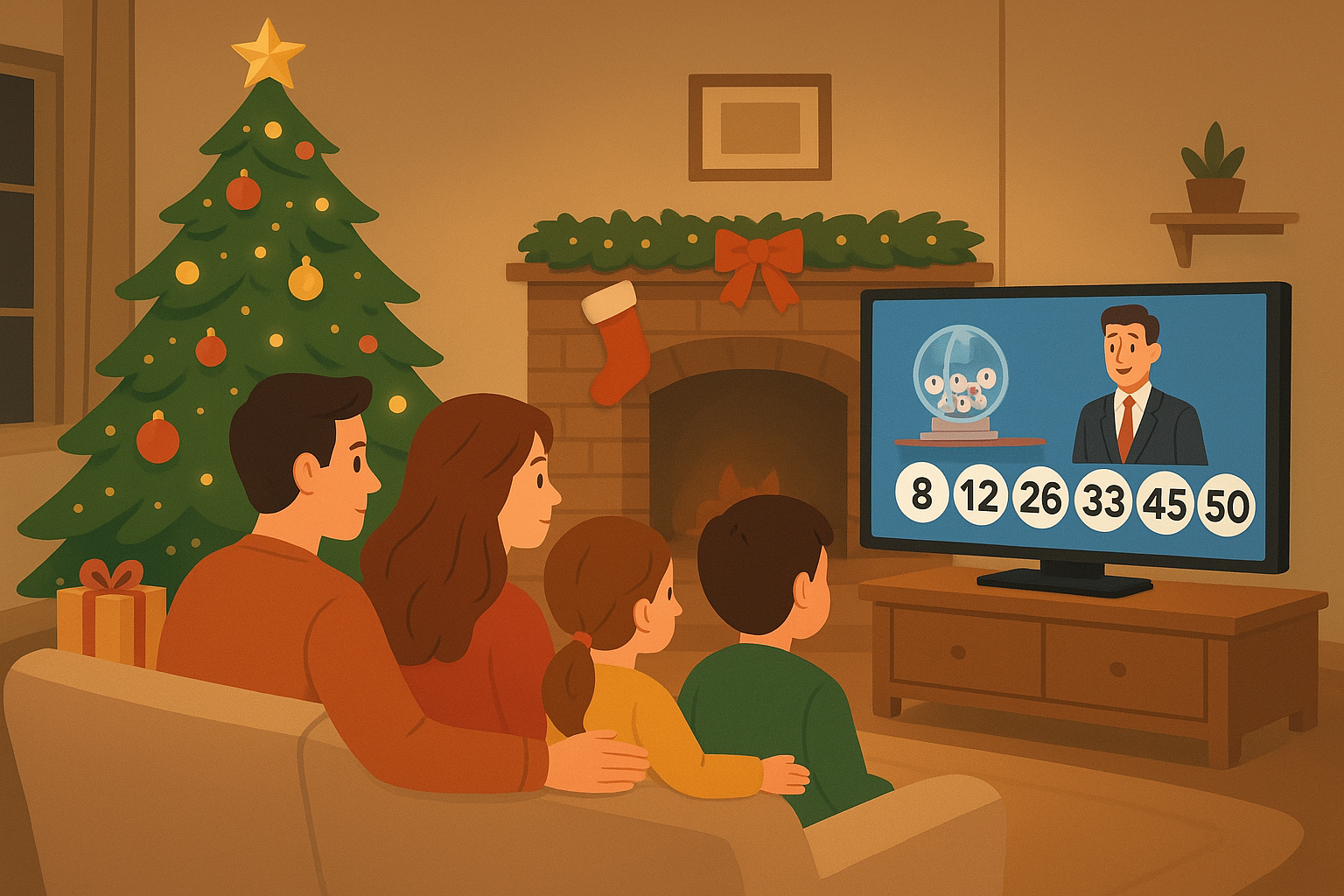 A spanyol karácsony egyik fénypontja a lottósorsolás. Illusztráció: AI által generált