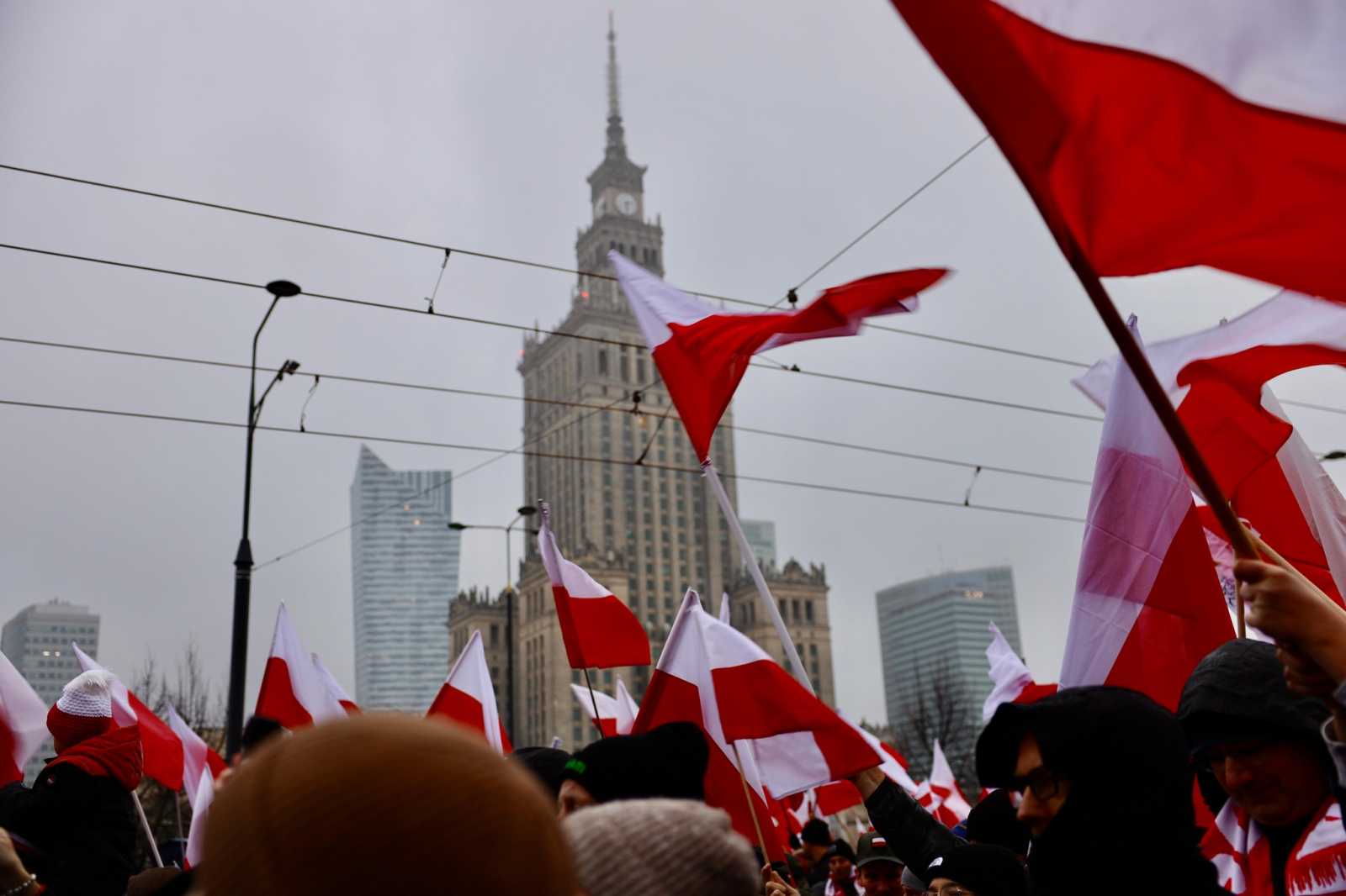 A felvonulás mottója az idén az „Egy nemzet, erős Lengyelország” volt Fotó: a PiS párt Facebook oldala