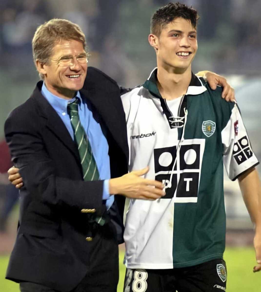 Bölöni László a tizenhét éves Cristiano Ronaldoval l Fotó: mykhel.com