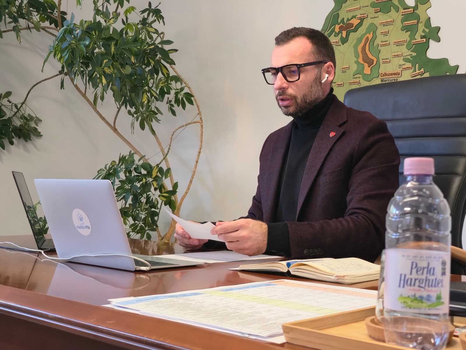 Online tartották a soron kívüli tanácsülést | Fotó: Hargita Megye Tanácsa