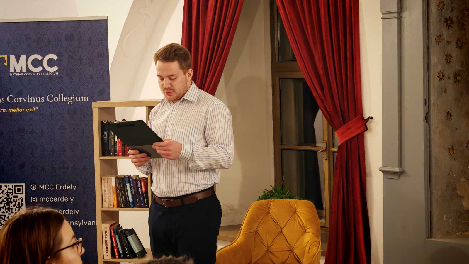 Az est moderátora, Kovács Alpár-Botond. | A szerző felvételei