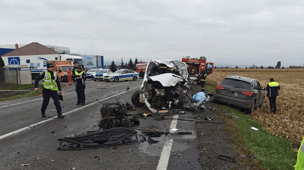 Súlyos baleset Brassó megyében. | Fotó: Brassó megyei rendőrség