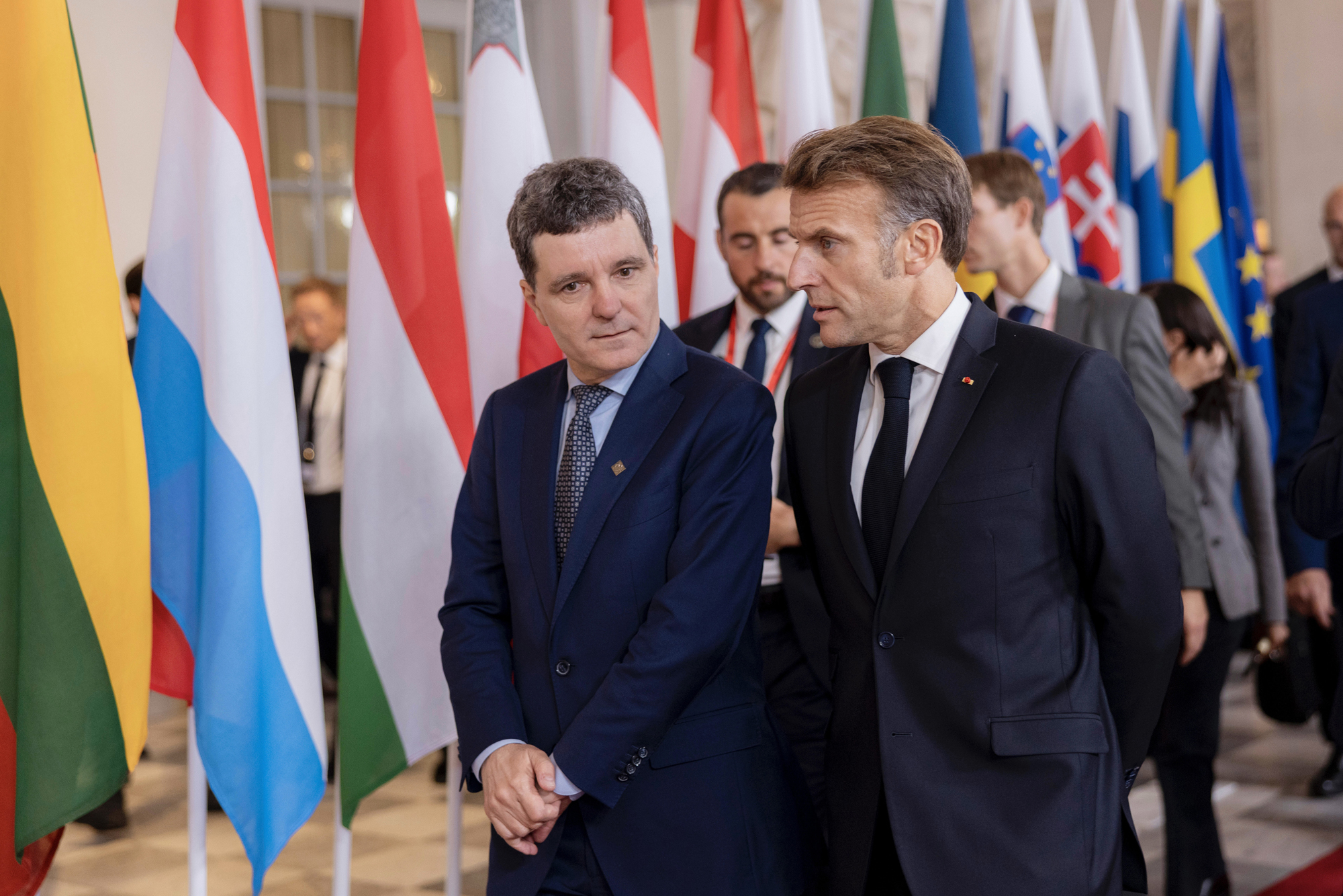 Nicuşor Dan és Emmanuel Macron Koppenhágában Fotó: presidency.ro
