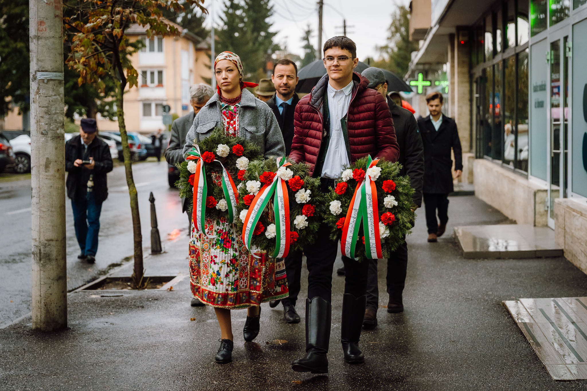 Marosvásárhelyen, a Felsővárosi Református Templomban tartották meg az Aradi 13 vértanúra való megemlékezést, majd a Székely Vértanúk emlékművénél rótták le kegyeletüket az egybegyűltek | Fotó: Maris Cristian Daniel