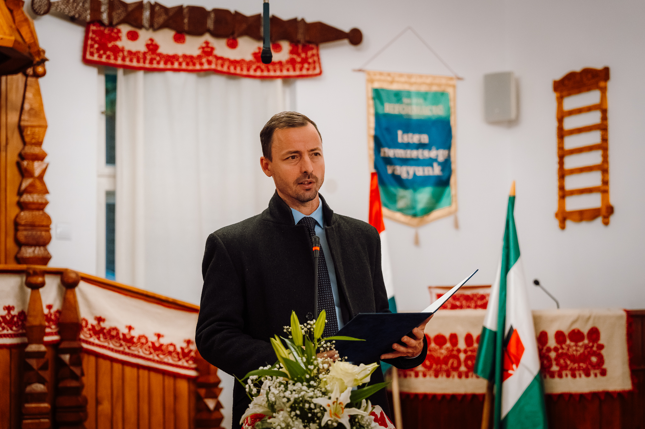 Soós Zoltán konzul mondott beszédet a marosvásárhelyi megemlékezésen | Fotó: Maris Cristian Daniel 