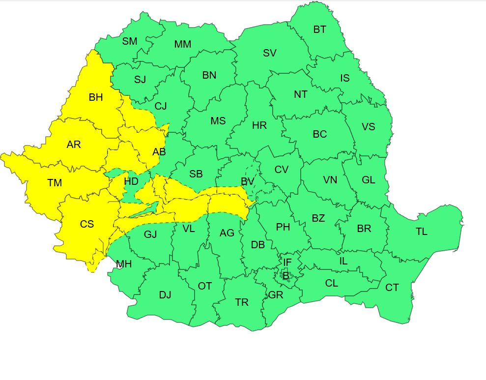Csütörtökön még az ország főleg nyugati részét érinti az erős szél. | Képek forrása: meteoromania.ro