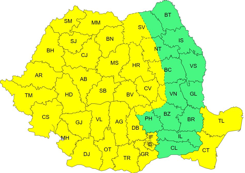 Pénteken szinte az egész országban erős szél lesz. | Képek forrása: meteoromania.ro