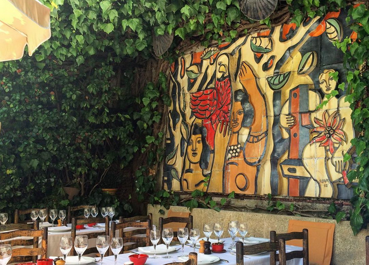 A Colombe d’Or étterem élő képtár