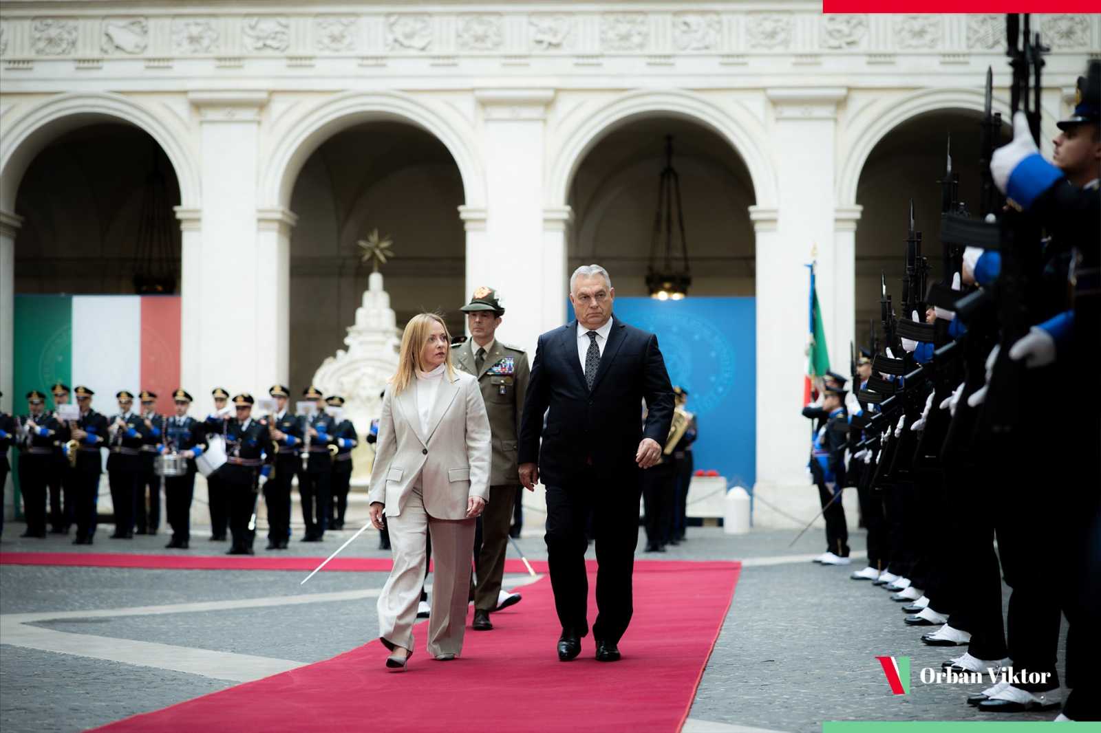 Orbán Viktor az olasz miniszterelnökkel, Giorgia Melonival is egyeztetett hétfőn Fotó: Obán Viktor Facebook oldala