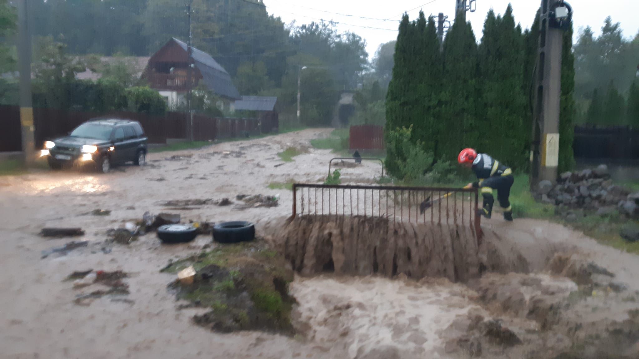 Szakadt az eső a Maros megyei településen | Fotó: ISU Maros
