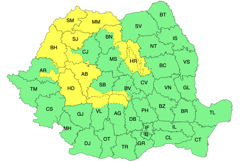 Kiadták a riasztást | Fotó: meteoromania.ro