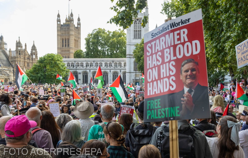 Palesztina melletti tüntetés Londonban szeptember elején | Fotó: Agerpres/EPA