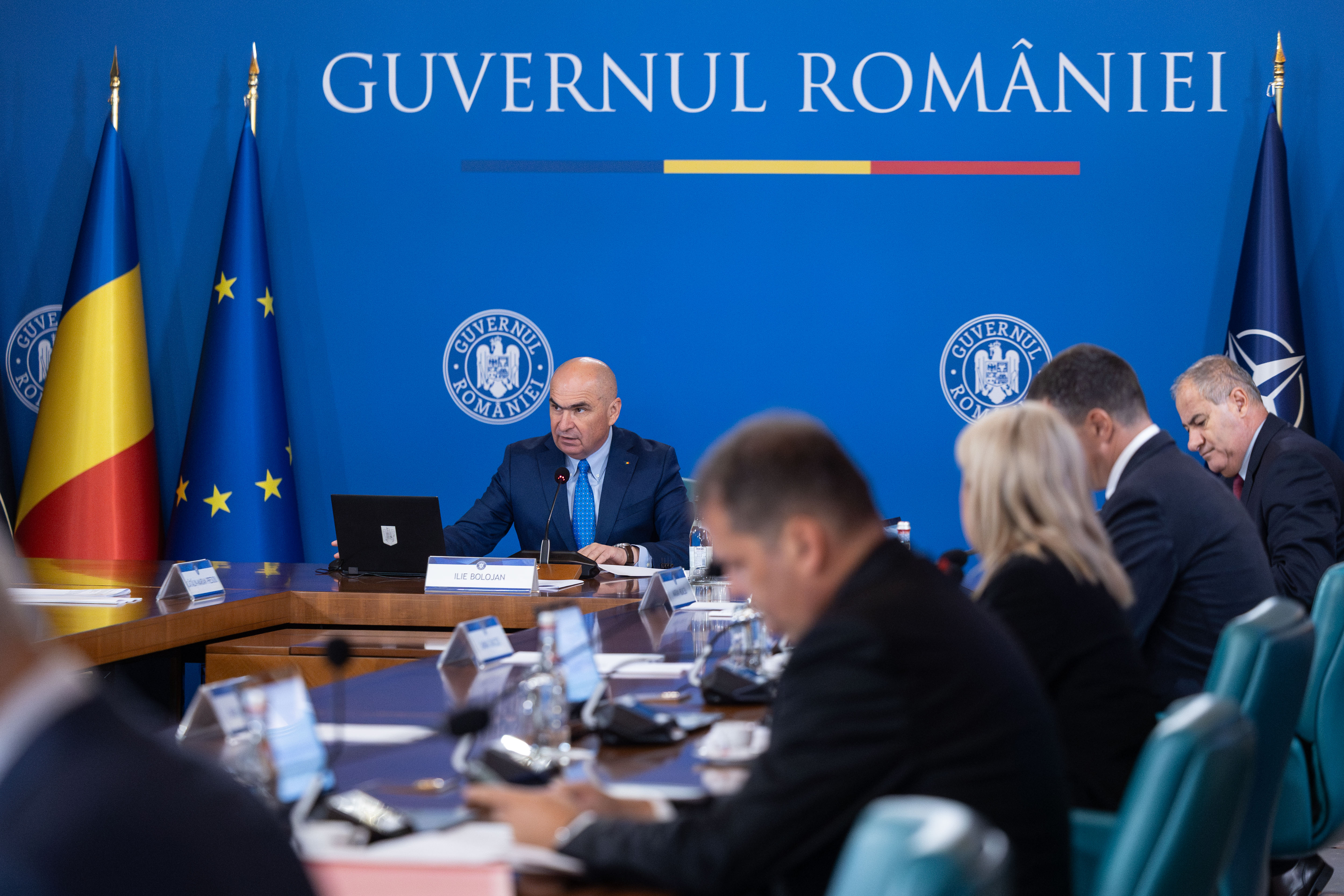 Ilie Bolojan a kormányülésen. Feláll a székéből? Fotó: gov.ro 