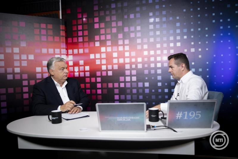 Orbán Viktor az interjúban azt mondta, ezt a háborút nem lehet megnyerni a hadszíntéren Fotó: MTI