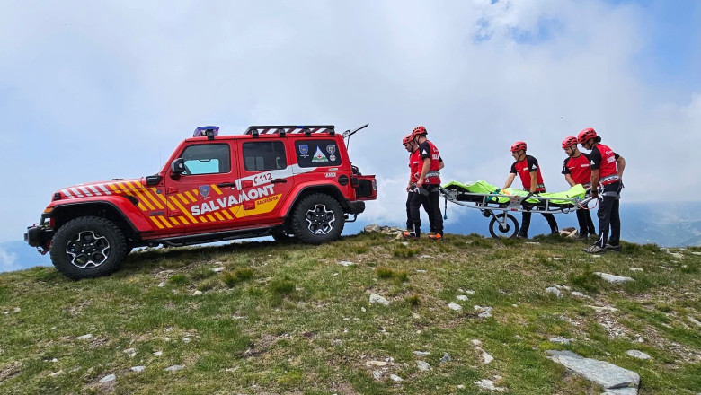 Nehéz terepen dolgoztak a hegyimentők. | Fotó: Salvamont Romania
