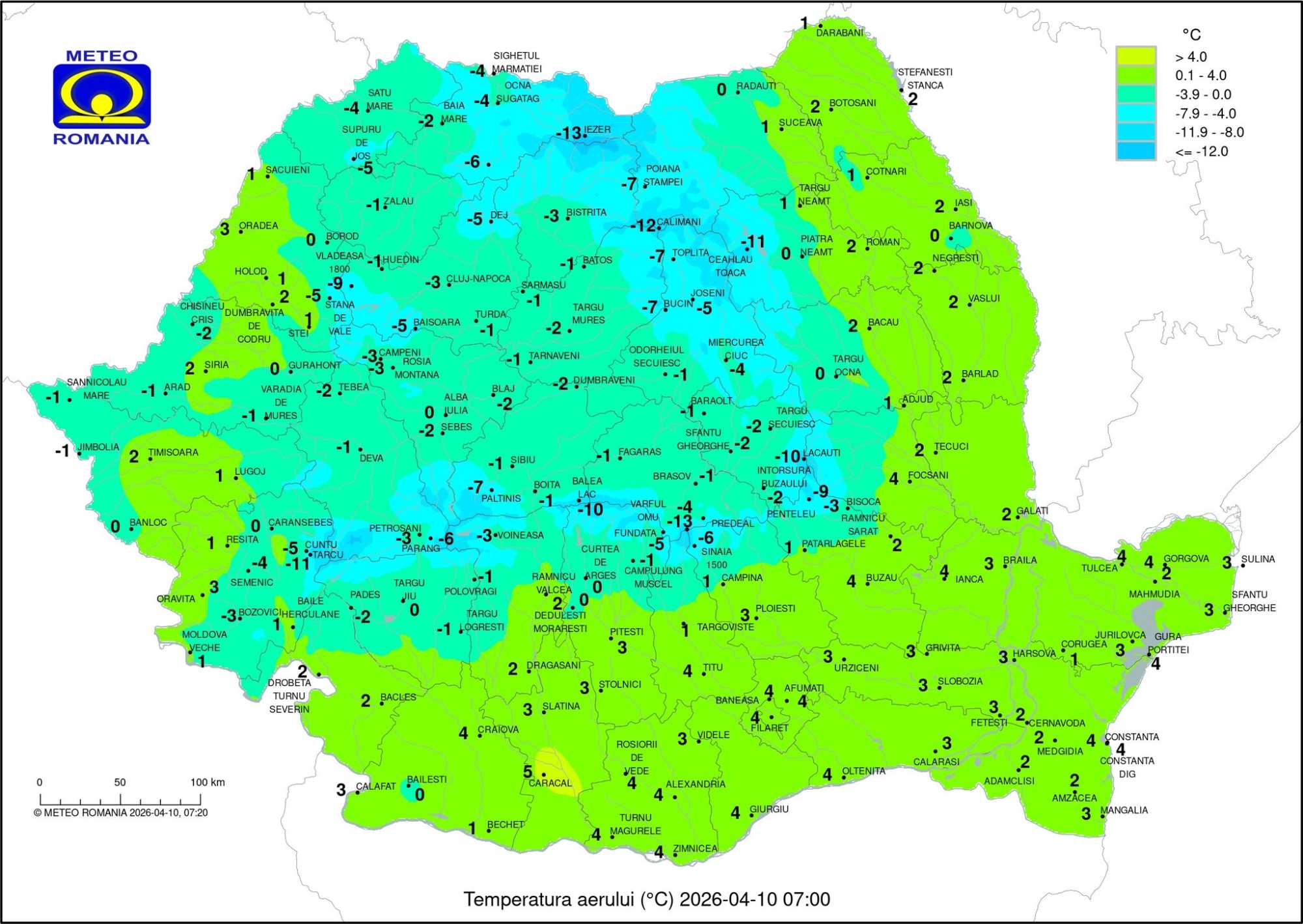 Fagy és hó | Térkép: ANM