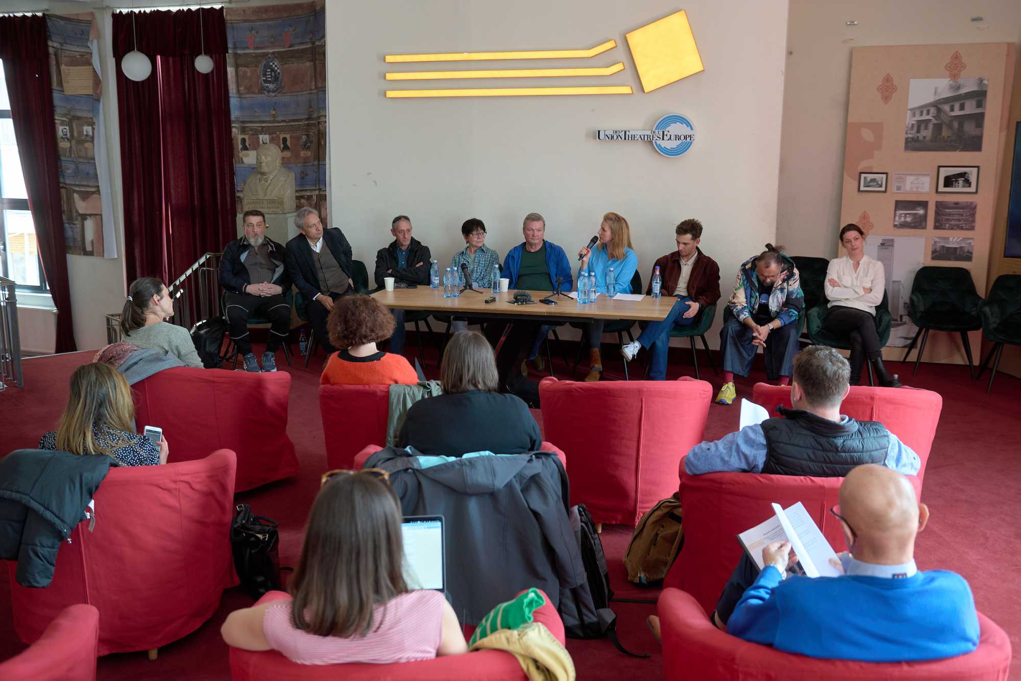 Sajtótájékoztatón az alkotók. | Fotók: Kolozsvári Állami Magyar Színház