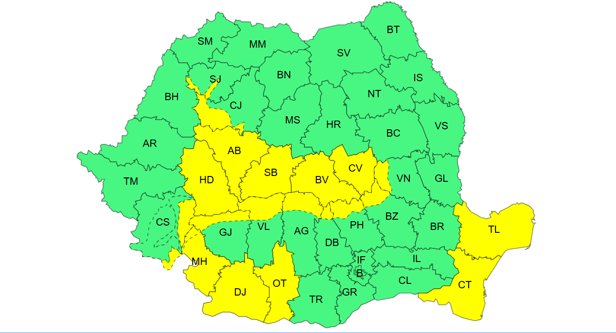 Lehűlés, eső és erős szél várható | Térkép: ANM