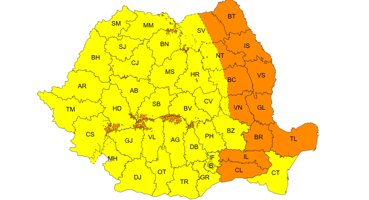 Sárga és narancssárga riasztás az egész országban | Fotó: ANM
