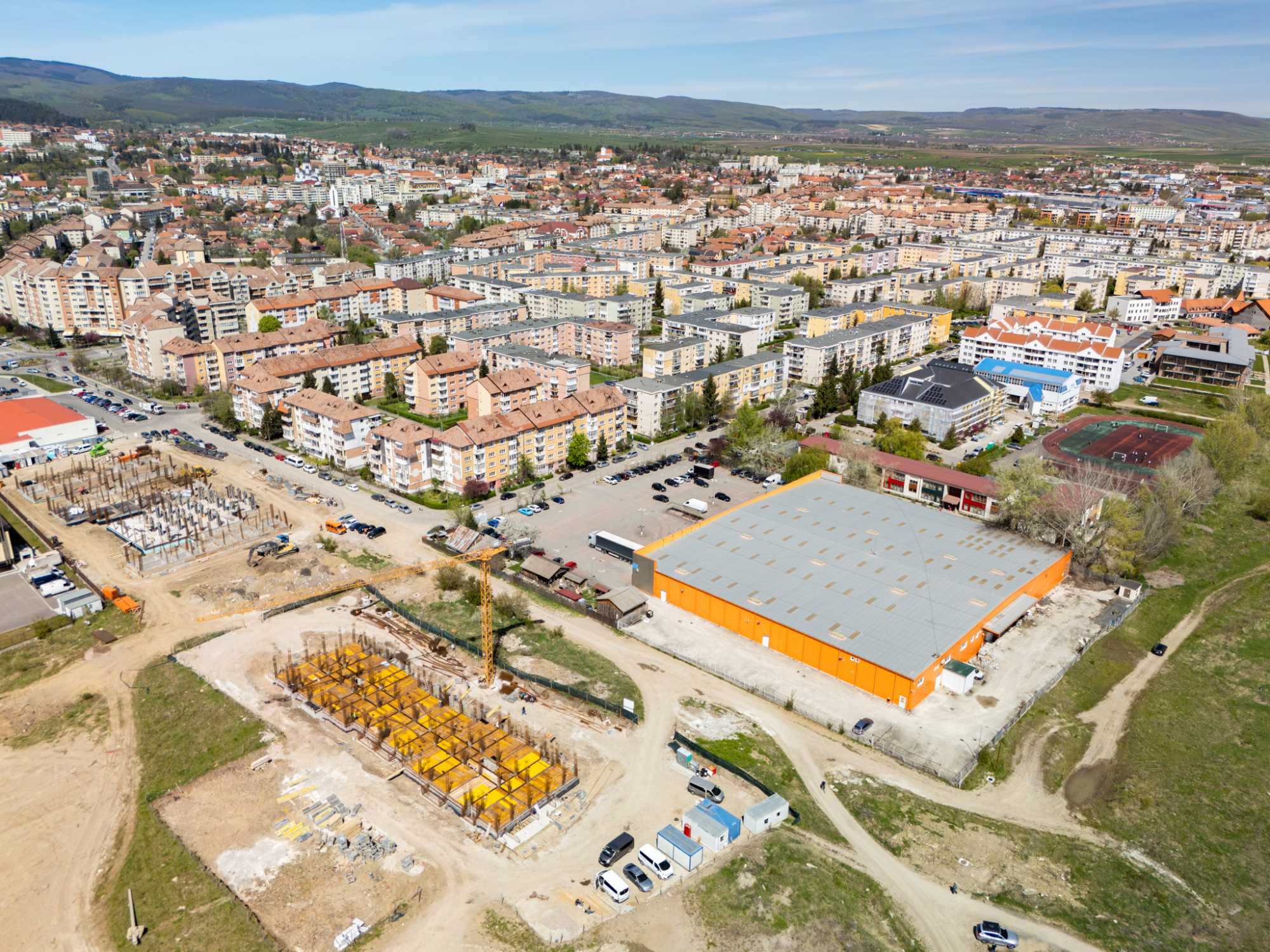 Az épülő ANL-lakások és bölcsőde | Fotó: Sepsiszentgyörgy Önkormányzata