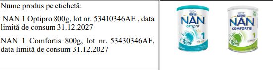 Az ilyen típusú tápszer tételszámát és lejárati idejét kell ellenőrizni, és visszavinni, ha szükséges, visszavinni. | Kép forrása: képernyőmentés/ANSVSA