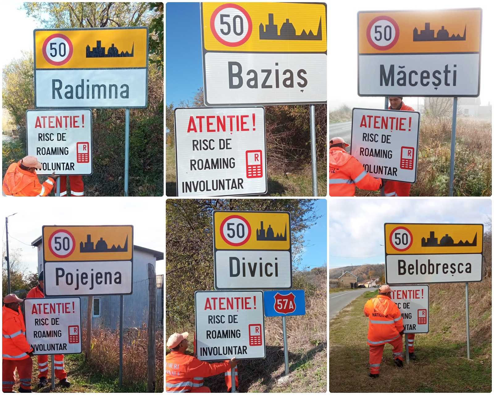 Új táblák a szerb határ közelében | Fotó: DRDP Temes