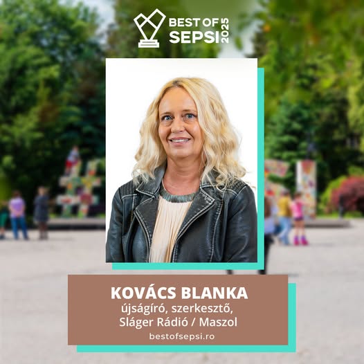 Közéleti szerkesztő kollégánt, Kovács Blanka is a jelöltek között szerepel | Fotó: Sepsiszentgyörgy Önkormányzata