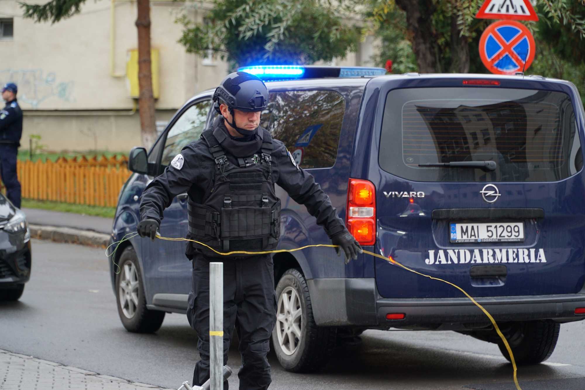 Szakmai gyakorlatot, egy robbanás szimulálását hajották végre október elején | Fotó: Hargita Megyei Csendőrség 