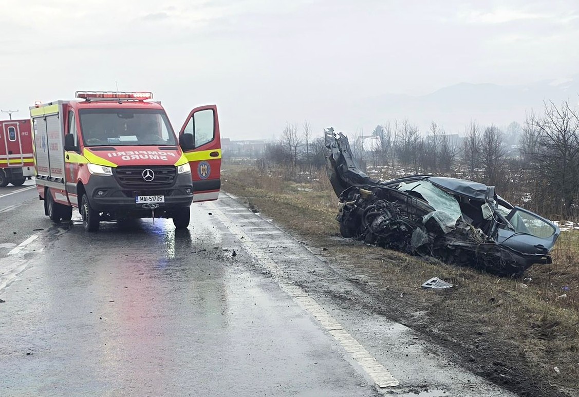 A súlyos balesetben két jármű érintett | Fotó: ISU Sibiu