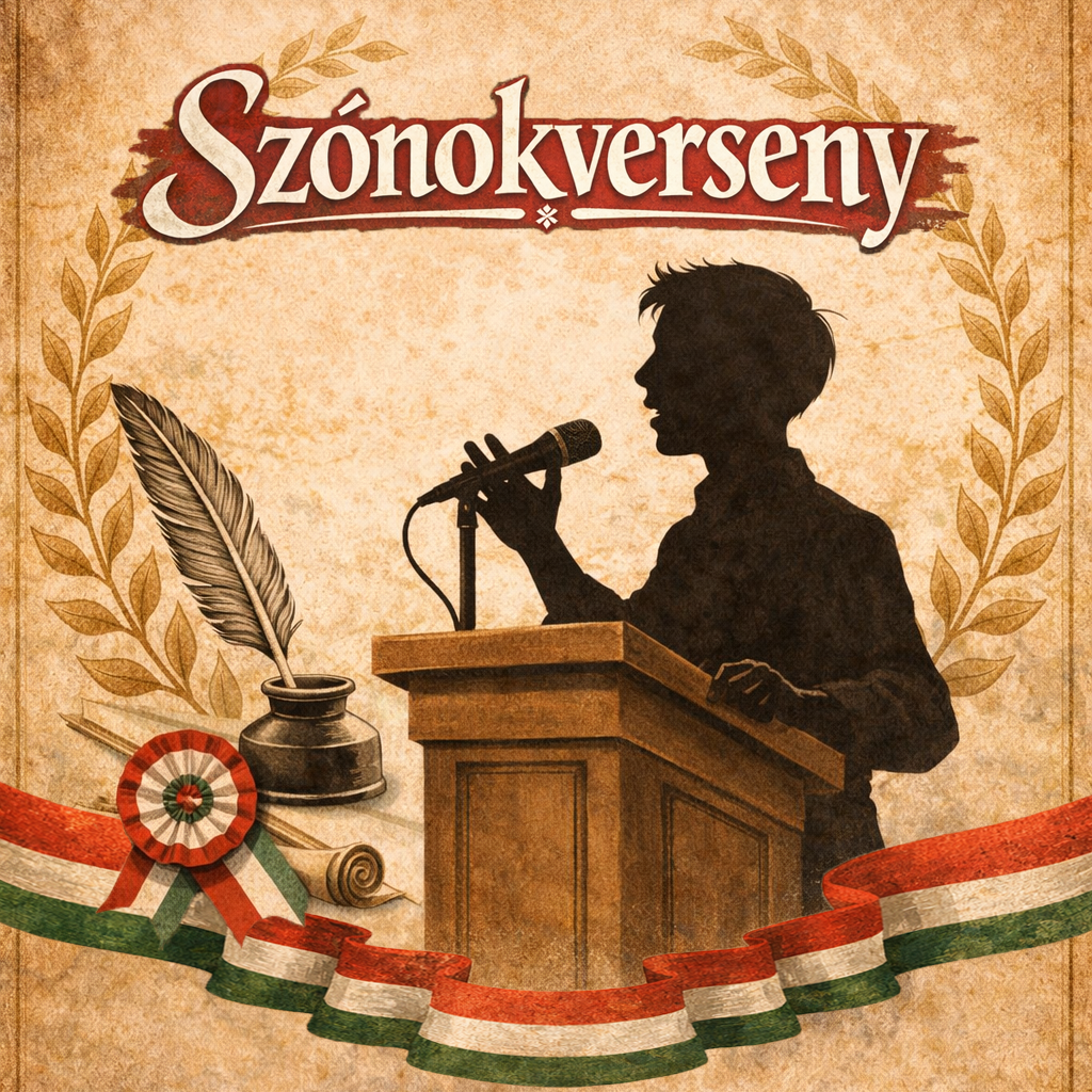 A szónokverseny plakátja