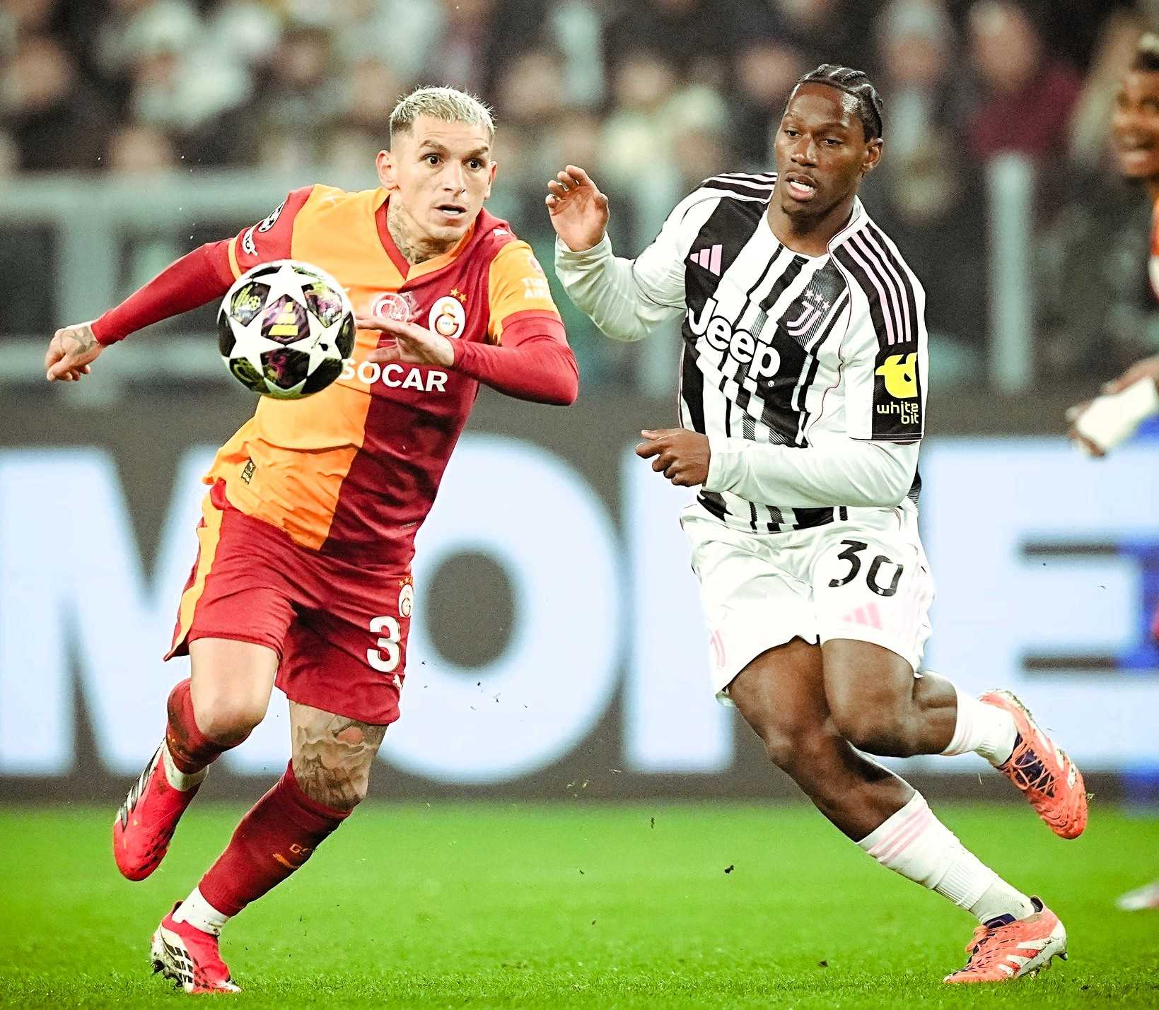 Izgal,masan alakult a Galatasaray torinói vendégjátéka. A ráadást a törökök bírták jobban. | Fotó: Galatasaray Facebook.