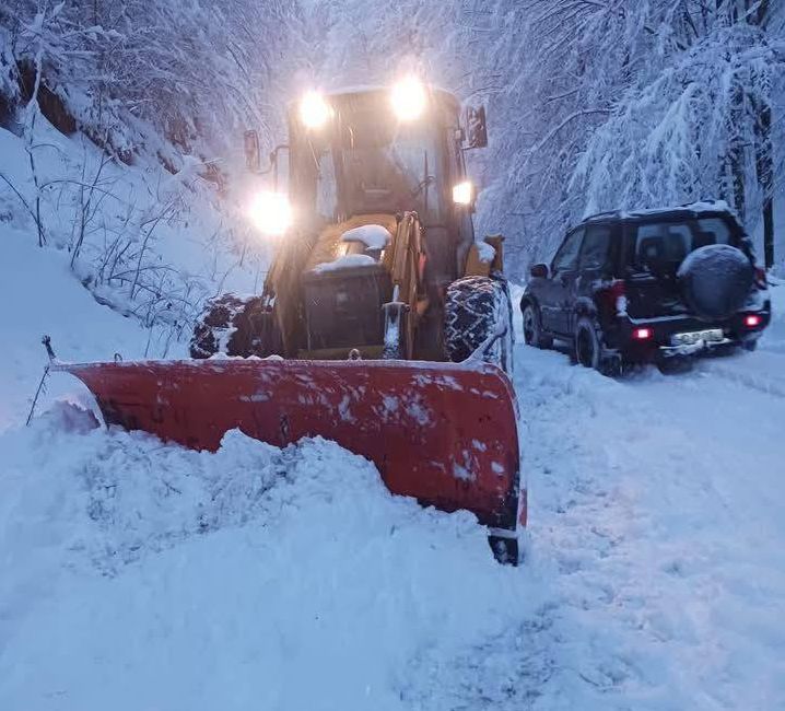 Út Hunyad megyében hétfő délelőtt. 