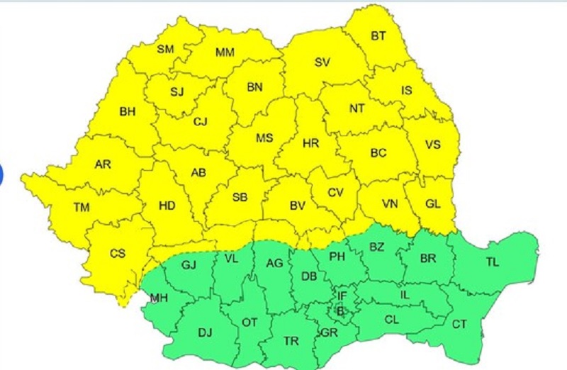 Az ország több mint fele érintett | Térkép: ANM