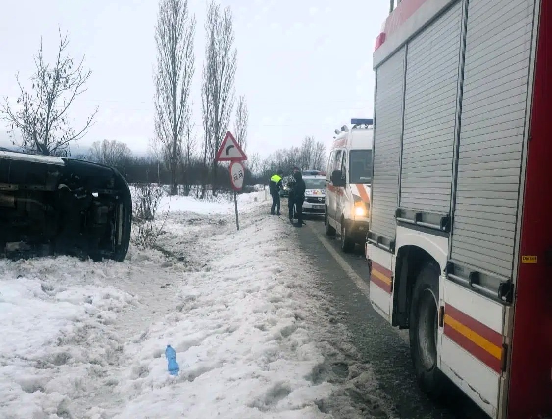 A baleset következtében egy nő sérült meg | Fotó: ISU Hunedoara