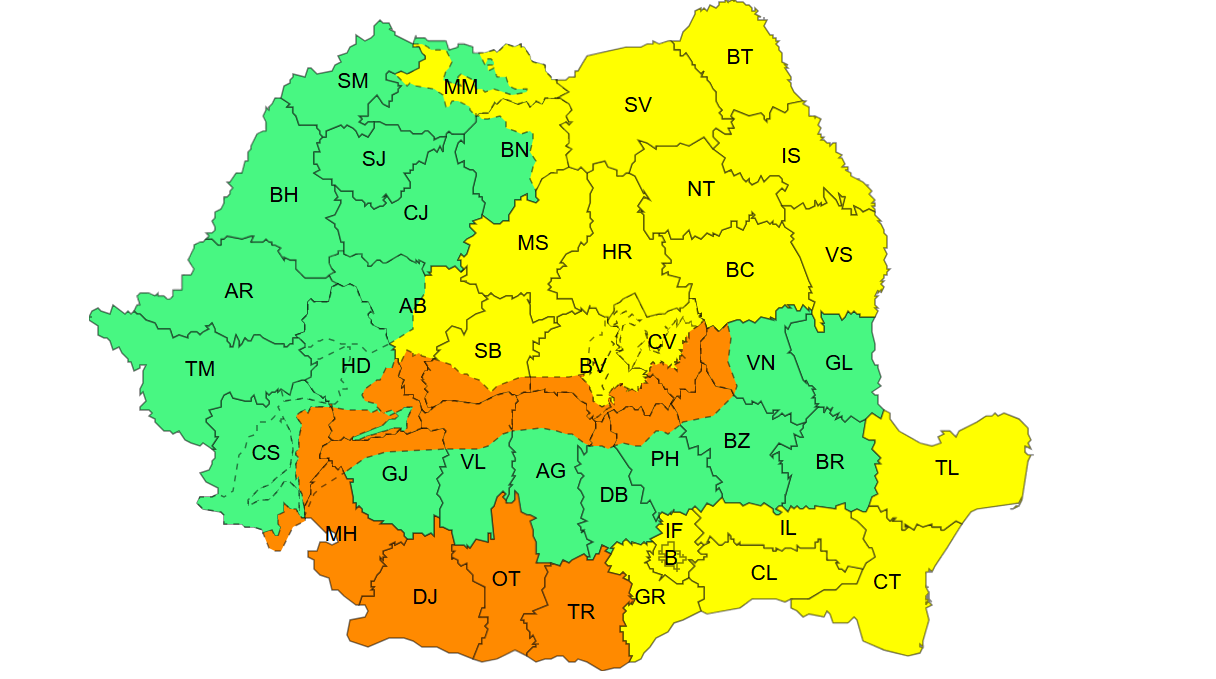 Kiadták a figyelmeztetést | Térkép: ANM