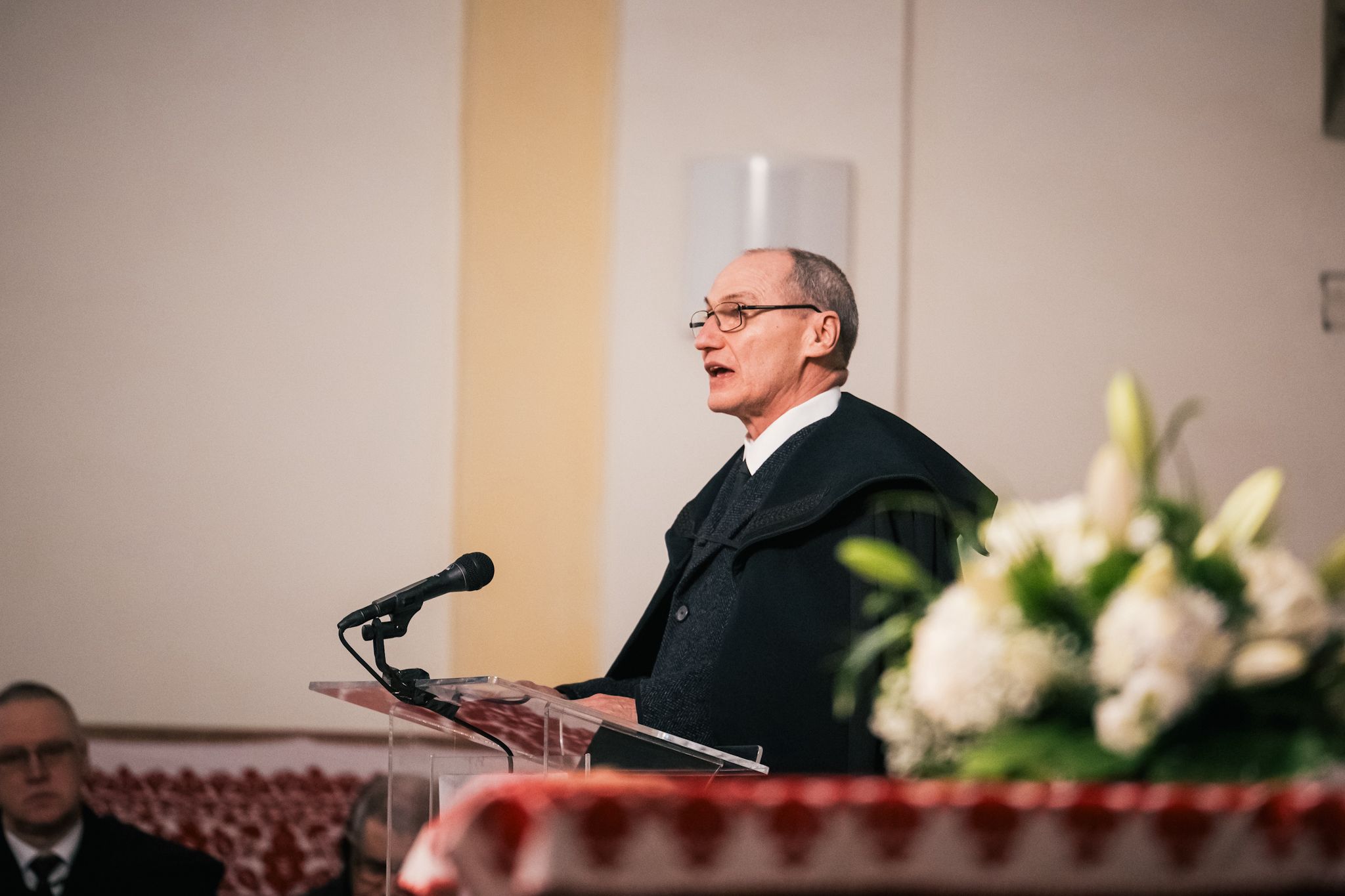 Kovács István püspök a templomban utolsóként szólt a jelenlévőkhöz | Fotó: Gönczy Tamás