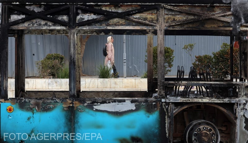 Pusztítás Teheránban.