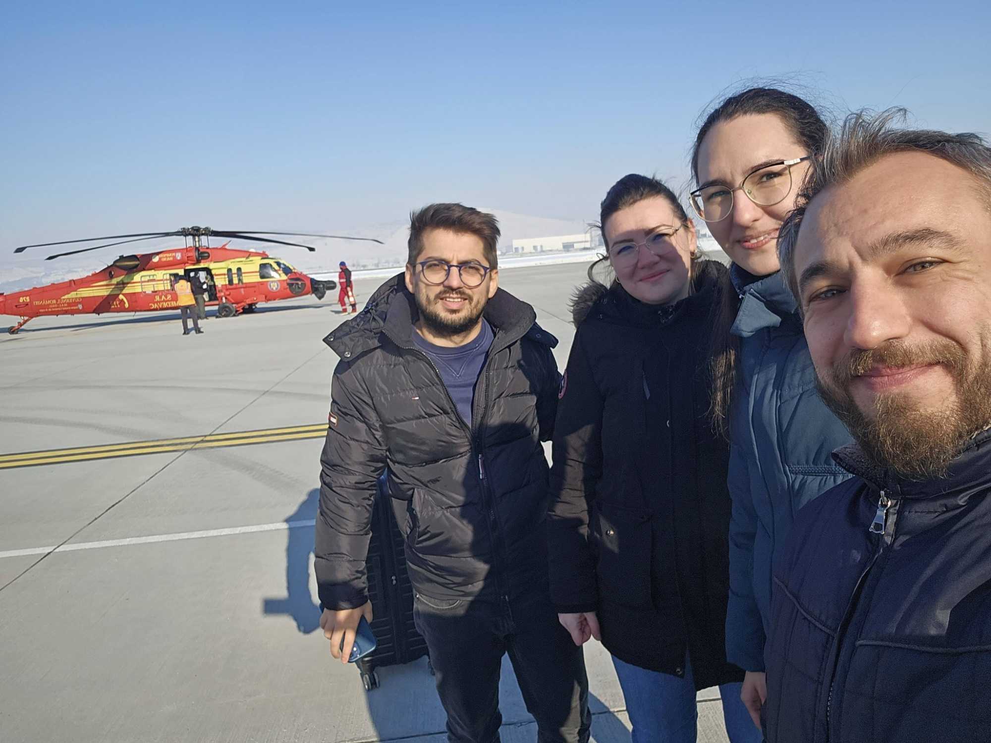 A román légierő Black Hawk helikoptere szállította a szervet Marosvásárhelyre | Fotó: Transzplantációs intézet Facebook oldala