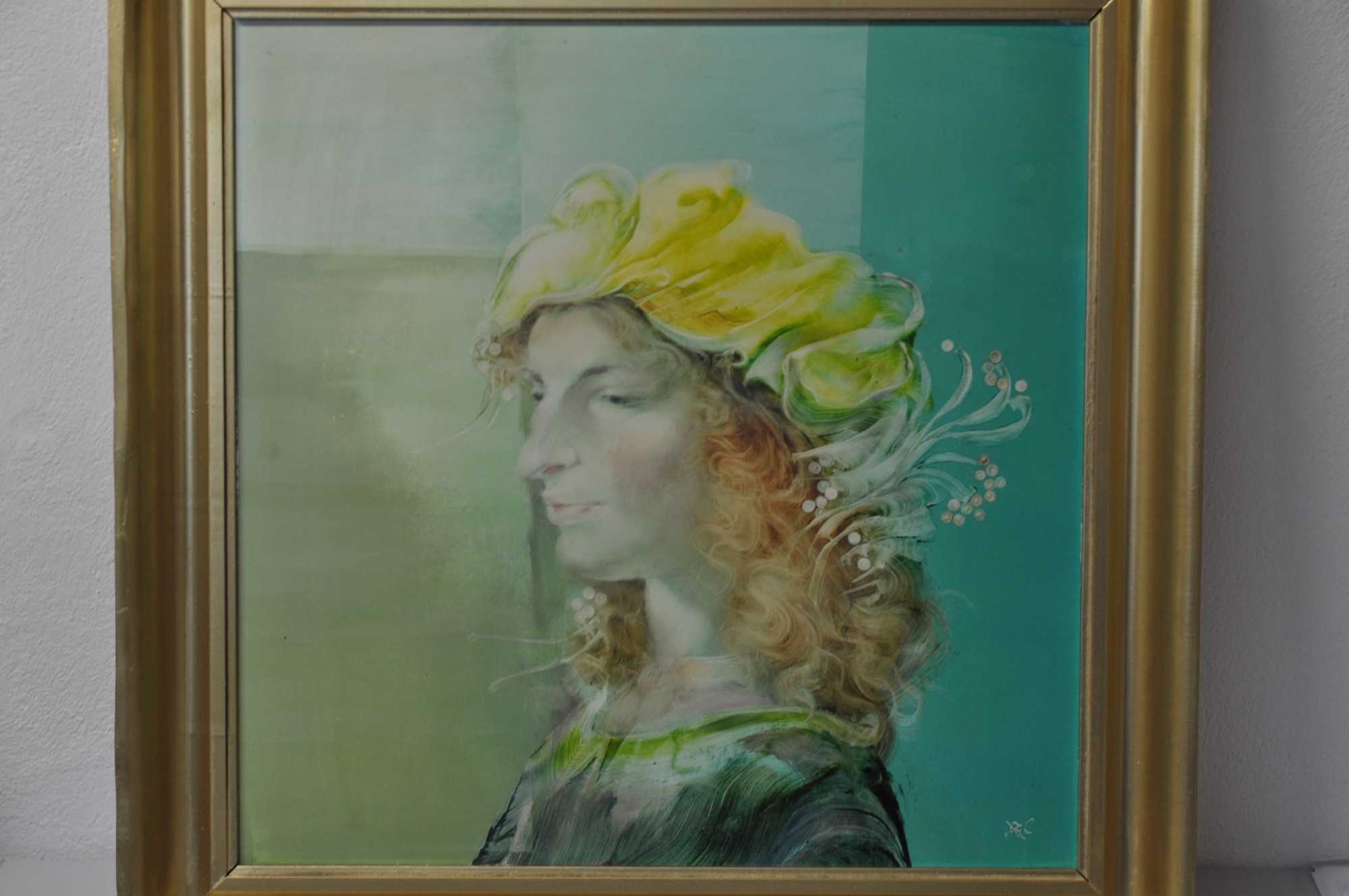 A Sárga kalapos nő című festmény, a csíkszeredai múzeum másik legértékesebb darabja | Fotó: Csíki Székely Múzeum