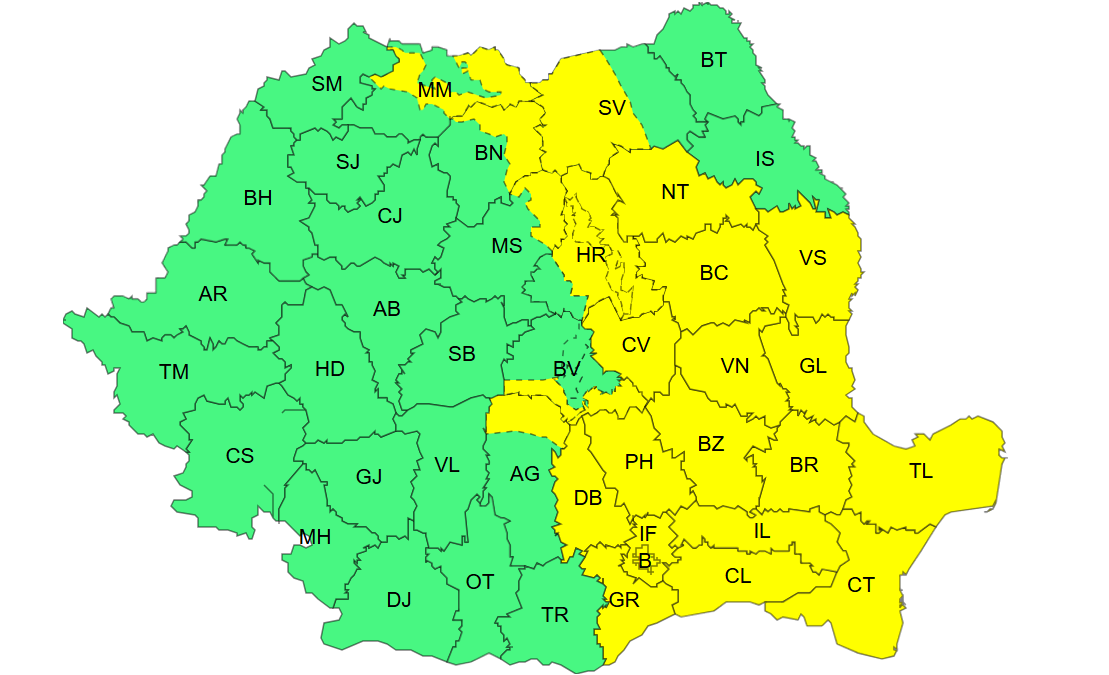 Az ország közel felén felhőszakadásra van kilátás vasárnap | Fotó: anm.ro
