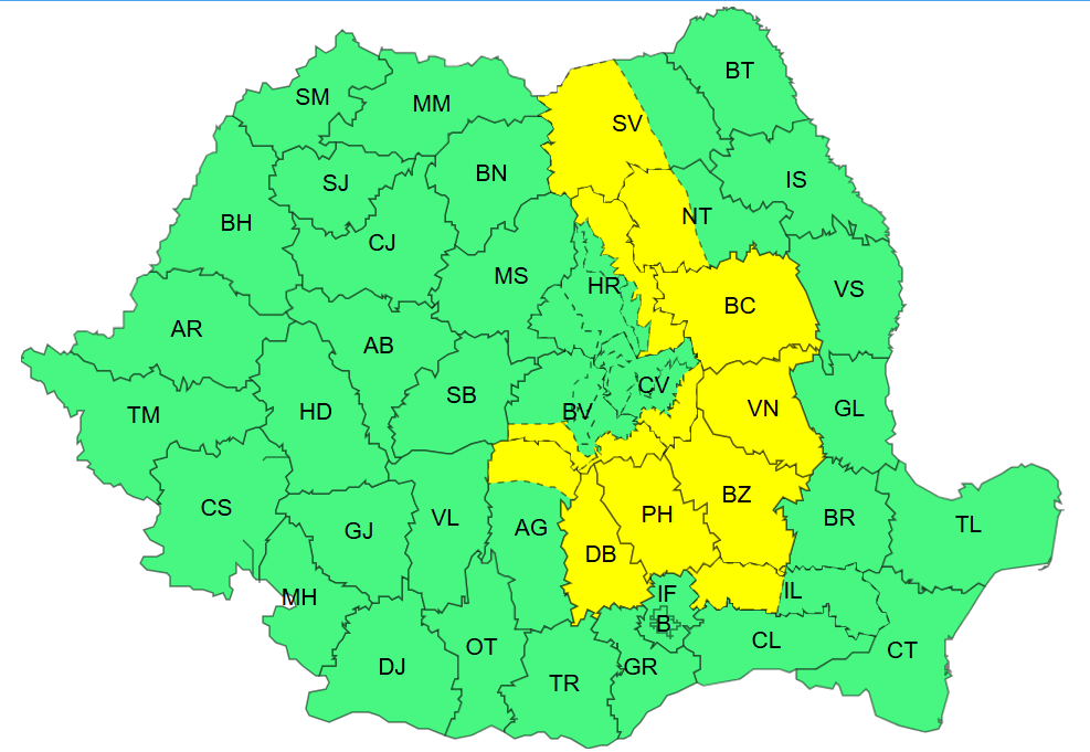 Hargita megyét hétfőn is érinti a riasztás | Fotó: anm.ro
