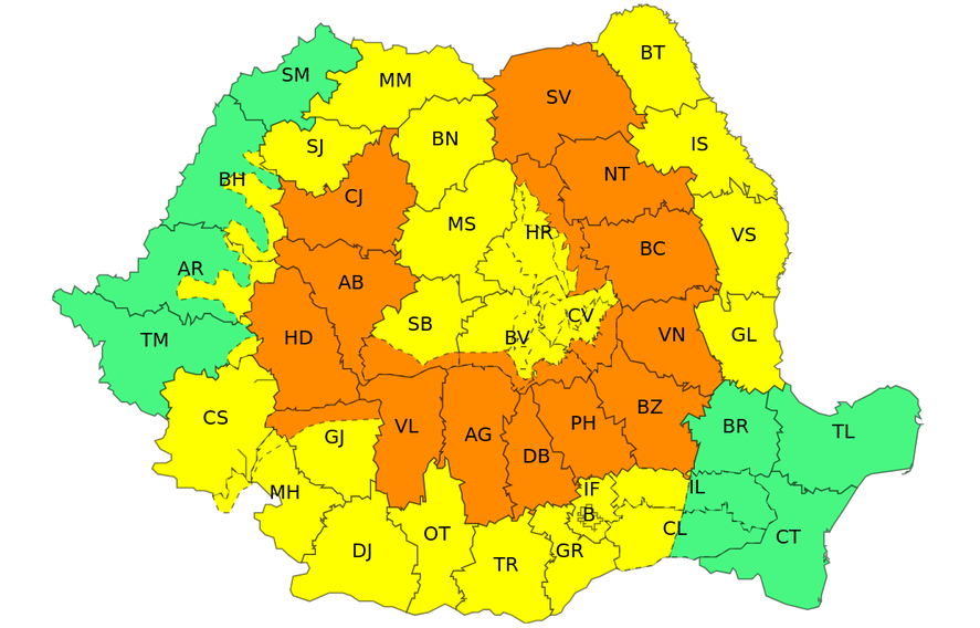Kiadták a riasztást | Térkép: ANM