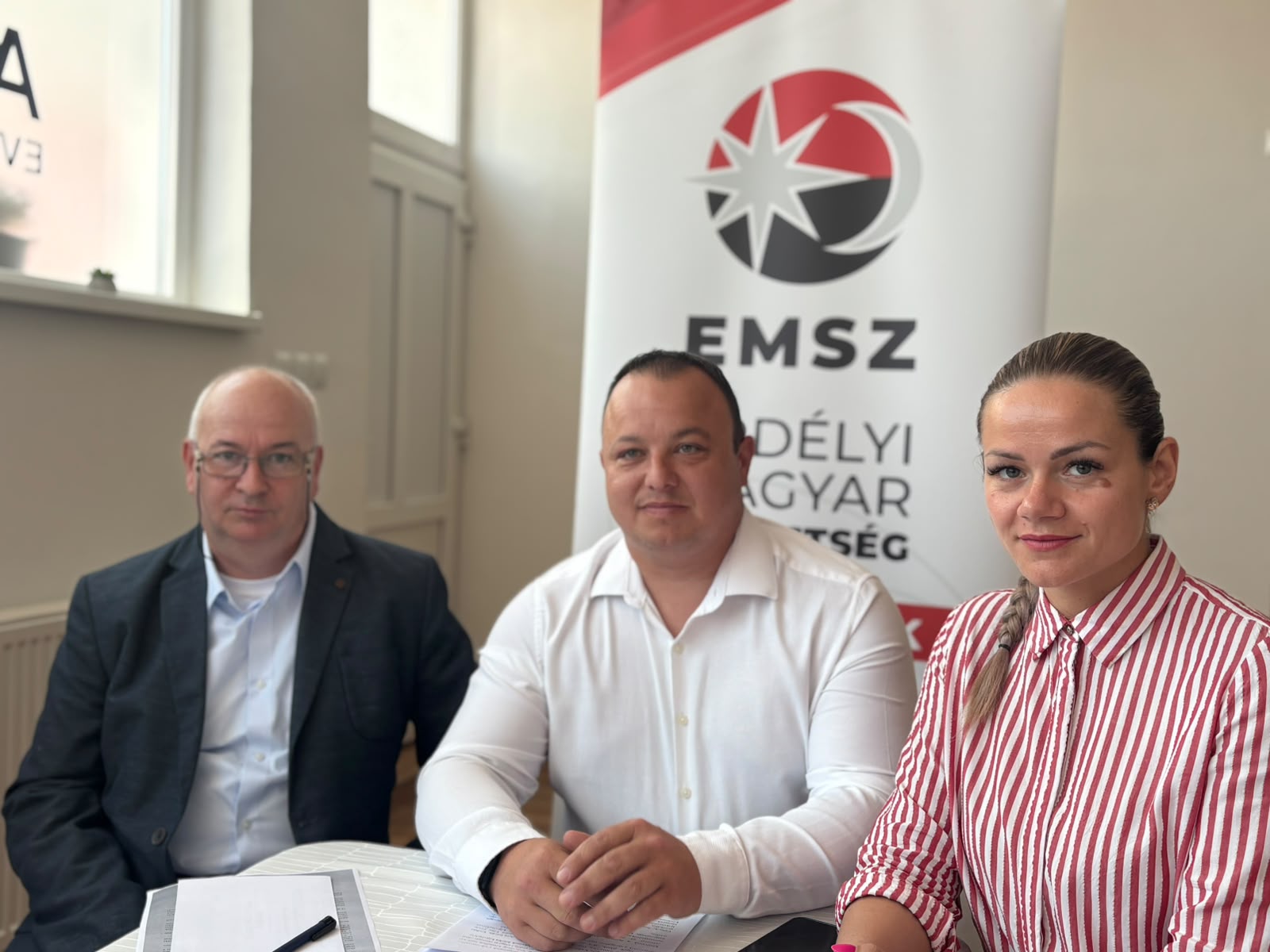A régi vezetés (balról jobbra): Papp Attila, Kolcza István, Kádár Imola 