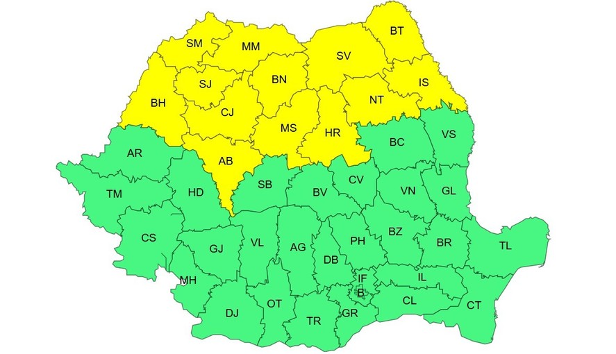 Kiadták a figyelmeztetést | Térkép: ANM